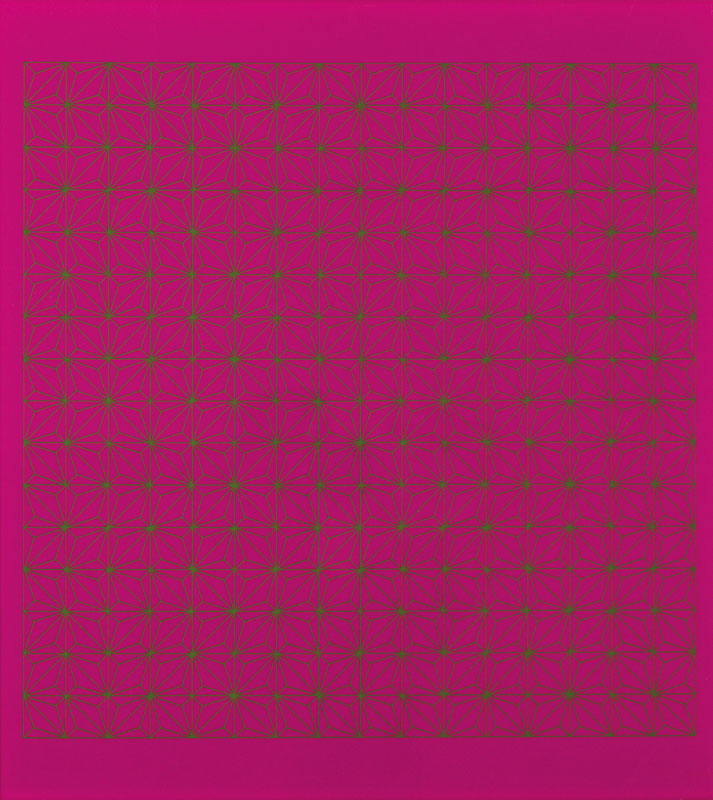 Rudolf Kämmer, geb. 1935 Rudolstadt, Schüler von Ernst Geitlinger, hier: Ohne Titel, Farbserigraphie in Pink, verso handsign., dat. 1973, Blattgr. ...