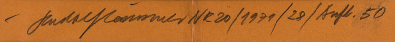 Detail a: Rudolf Kämmer, geb. 1935 Rudolstadt, Schülervon Ernst Geitlinger, hier: Nr. 20/1971/28, Farbserigraphie in Blau, verso handsign., betitelt, num. ...
