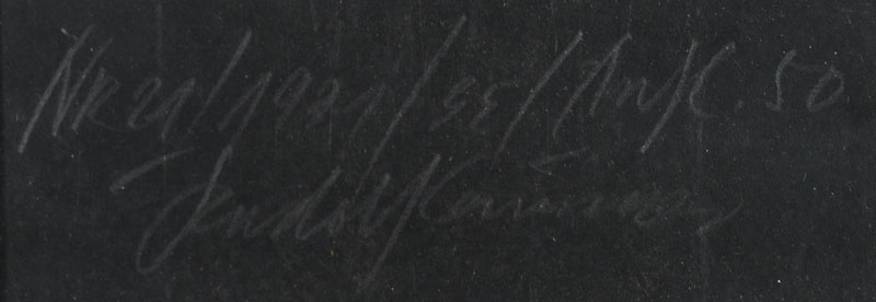 Detail a: Rudolf Kämmer, geb. 1935 Rudolstadt, Schüler von Ernst Geitlinger, hier: Nr. 21/1971/35, Farbserigraphie in Schwarz und Silber, verso handsign., ...