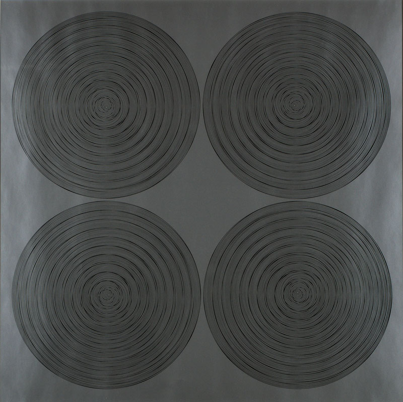 Rudolf Kämmer, geb. 1935 Rudolstadt, Schüler von Ernst Geitlinger, hier: Nr. 21/1971/3, Farbserigraphie in Silber und Schwarz, verso handsign., ...