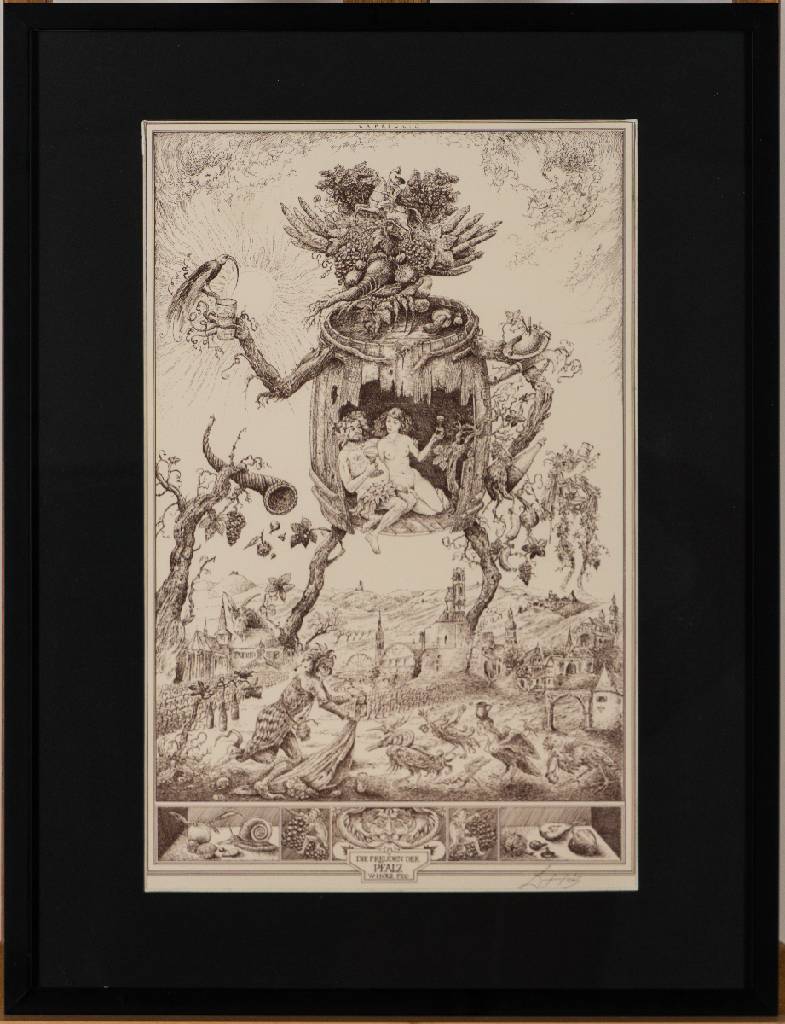 Werner Holz, 1948 Grünstadt-1991 Ludwigshafen, Konvolut aus 2 handsign. Lithographien: Capriccio - Die Freuden der Pfalz und Das Pfälzer ...