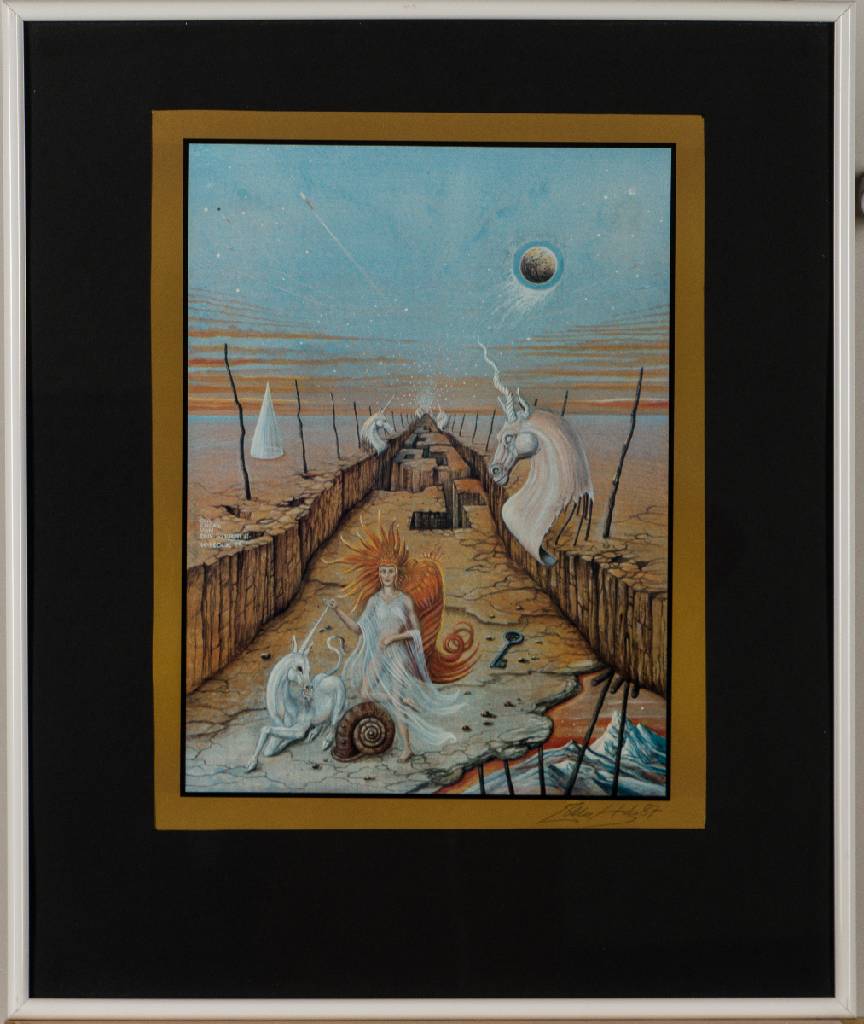 Detail a: Werner Holz, 1948 Grünstadt-1991 Ludwigshafen, Karneval in Venedig, Bleistiftauf Lithographie, handsign., dat. 1989, Blattgr. 50x38 cm, dazu ...