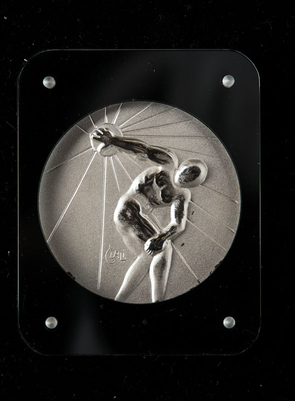 Detail d: Salvador Dali, 1904-1989, Offizielle Silbermedaillen aus Anlaß der Olympischen Spiele Los Angeles 1984, 10 Medaillen mit verschiedenen Sportmotiven ...