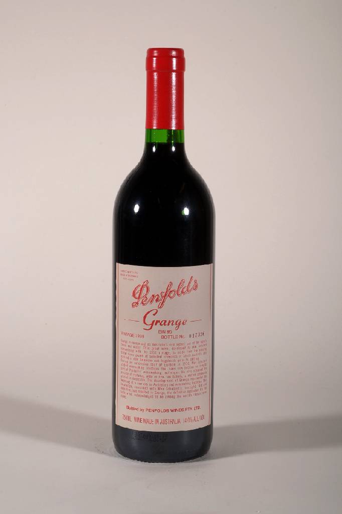 1 Flasche 1999 Penfolds Grange, Bin 95, ca. 75 cl, 14 % Vol., Füllstand: ca. into neck, unverkostet, sehr guter Erhaltungszustand, selten im ...
