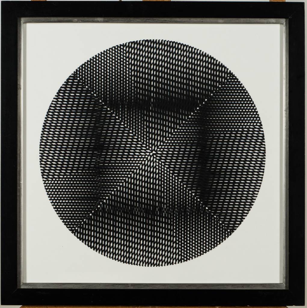 Rudolf Kämmer, geb. 1935 Rudolstadt, Schüler von Ernst Geitlinger, Farbserigraphie in Silber Schwarz, verso handsign., dat. 1965, Blattgr. 50x50 ...