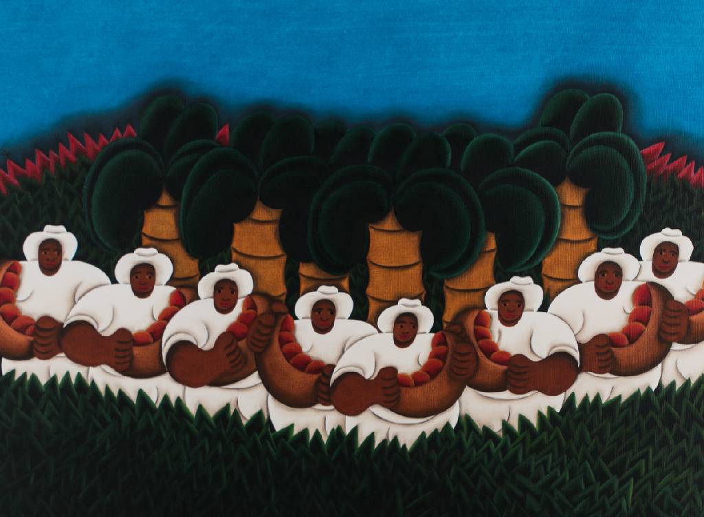 José Sabóia do Nascimento, geb. 1949 Brasilien, Colhedores II, 1985, Öl/Lwd, sign., 60x80 cm, Rahmen, inkl. Zertifikat der Galerie, Provenienz: ...