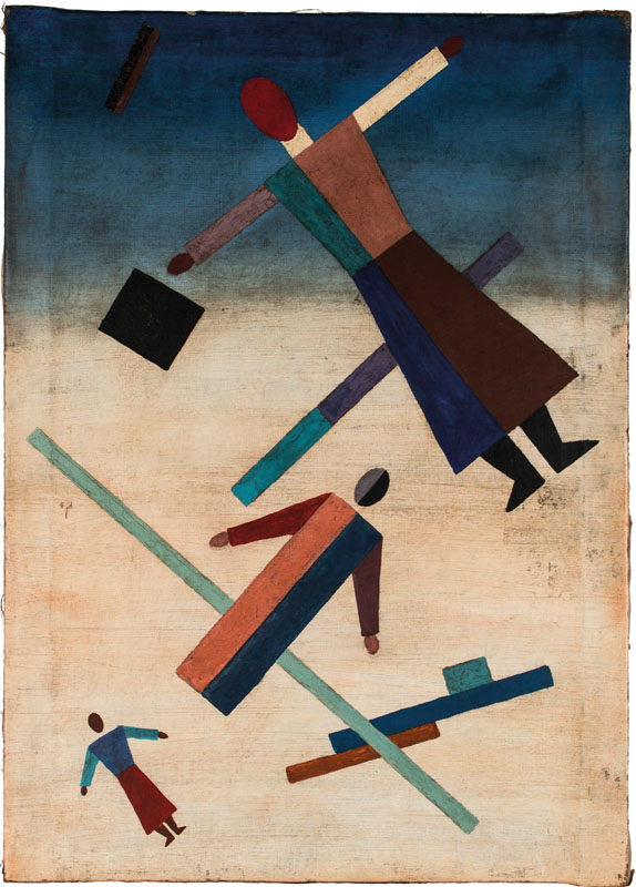 unbekannter Künstler der russischen Avantgarde, Komposition, Öl/Lwd, unsign., ca. 70x50 cm