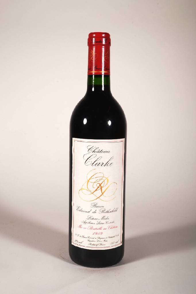 6 Flaschen 1989 Chateau Clarke, Baron Edmondde Rothschild, Listrac-Medoc, je ca. 75 cl, 13 % Vol., Füllstände: je ca. into neck, unverkostet, ein ...