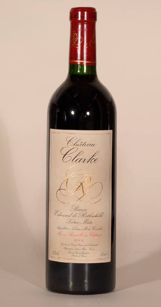 6 Flaschen 2004 Chateau Clarke, Baron Edmond de Rothschild, Listrac-Medoc, je ca. 75 cl, 13,5 % Vol., Füllstände: je ca. into neck bis high fill, ...