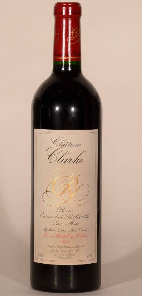 6 Flaschen 2001 Chateau Clarke, Baron Edmond de Rothschild, Listrac-Medoc, je ca. 75 cl, 13 % Vol., Füllstände: je ca. into neck, unverkostet, sehr ...