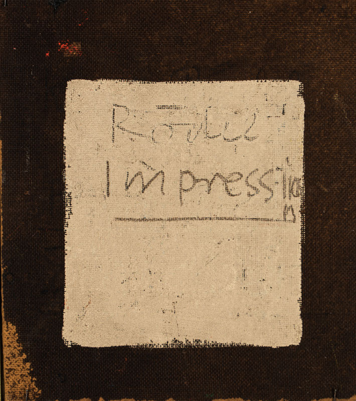 Detail a: Karl Rödel, 1907-1982, Impression, Öl/Hartfaser, pastoser Farbauftrag, sign., dat. (19)64, ca. 34x30 cm, Rahmen