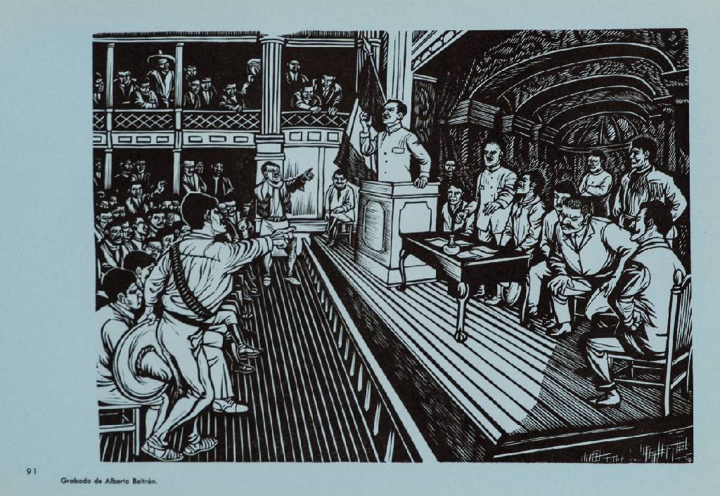 Detail a: 450 Años de Lucha: Homenaje al Pueblo Mexicano, Portfolio mit 146 Holzschnitten und Lithografien von 25 mexikanischen Künstlern, 1960, Auflage 5000 ...