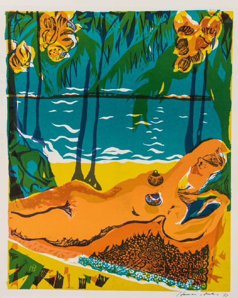 Detail a: Karl-Heinz Hansen-Bahia, 1915 Hamburg - Sao Felix, Brasilien 1978, Kalender "sex for everyone every day", 12 tropische Farbserigraphien, ...