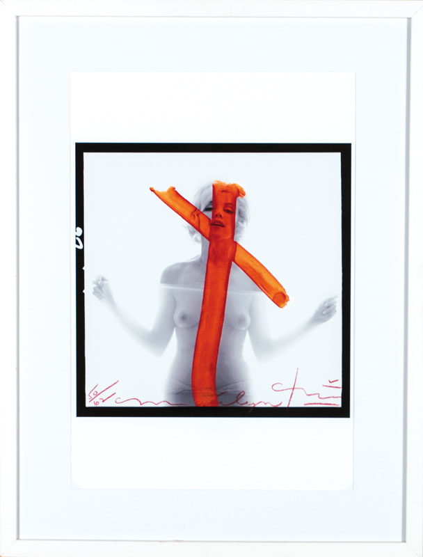Detail a: Bert Stern, 1929-2013, Marilyn Crucifix II, Isis-Print, Aufnahme von 1962, handsign., num. 50/62, zusätzlich mit Echtheitszertifikat sign. von Bert ...