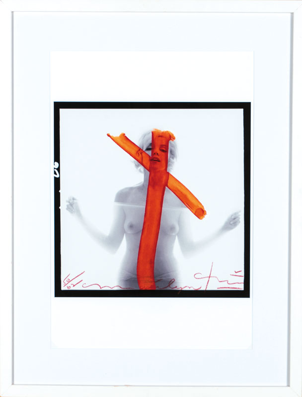 Detail b: Bert Stern, 1929-2013, Marilyn Crucifix II, Isis-Print, Aufnahme von 1962, handsign., num. 50/62, zusätzlich mit Echtheitszertifikat sign. von Bert ...