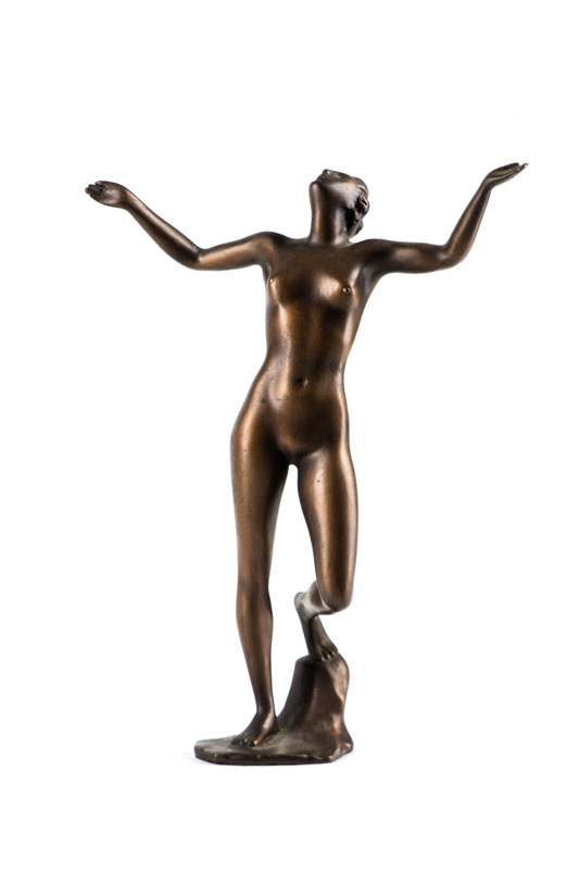 Arno Breker, 1900-1991, Fortuna, Aufschauende Bronzeskulptur, in der Plinthe sign., num. E.A., evtl. Proto-Typus, Gießerstempel Venturi-Arte, H. ca. ...