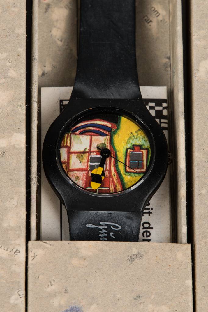 Detail c: Friedensreich Hundertwasser, 1928-2000, 6 Künstler-Armbanduhren mit Schweizer Quarzwerk,limitierte Auflage der Arsmundi Collection Exklusiv-Edition, ...