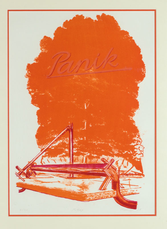 Neo Rauch, geb. 1960, Mittag, Farblithografie, handsign., dat. 1998, num. 3/30, unter Glas gerahmt, Galeriebeleg vorliegend
