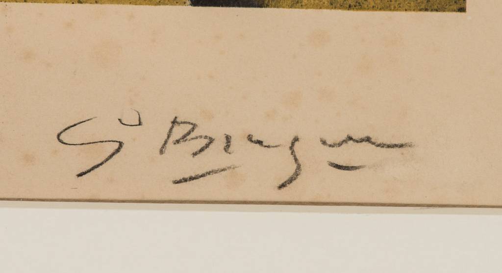 Detail b: Georges Braque, 1882-1963, Nature morte sur une nappe, Farblithografie, handsign., num. 132/250, Motiv 28,5x72,5 cm, unter Glas gerahmt, gesamt ...