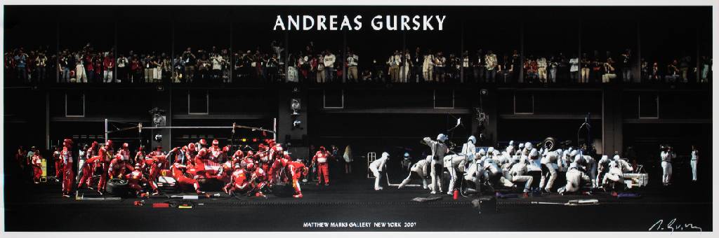 Andreas Gursky, geb. 1955, Formel 1, Farboffset, Mattew Marks Gallery, New York, 2007, mit Silberstift handsign., Blattgr. 40x120 cm