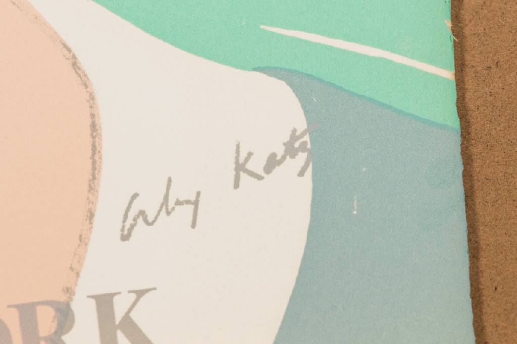 Detail a: Alex Katz, geb. 1927, Portrait of a poet: Kenneth Koch, Farblithographie auf Bütten, Mourlot graphics, New York 1970, handsign., Blattgr. 75x54 cm