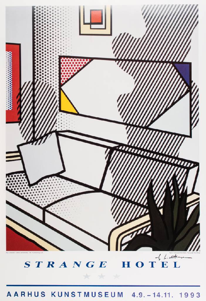 Roy Lichtenstein, 1923-1997, Strange Hotel, Farboffset und Farblithografie, Aarhus Kunstmuseum 1993, handsign., Blattgr. 87x60 cm