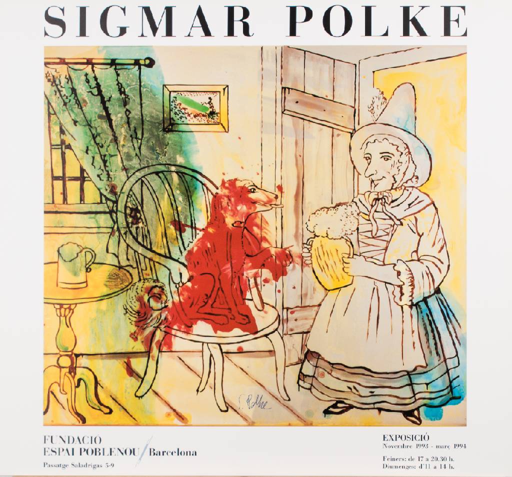 Sigmar Polke, 1941-2010, Barcelona 1993, Farboffset, handsign., Blattgr. 68x74 cm, kleiner gelblicher Fleck im re oberen Blattrand