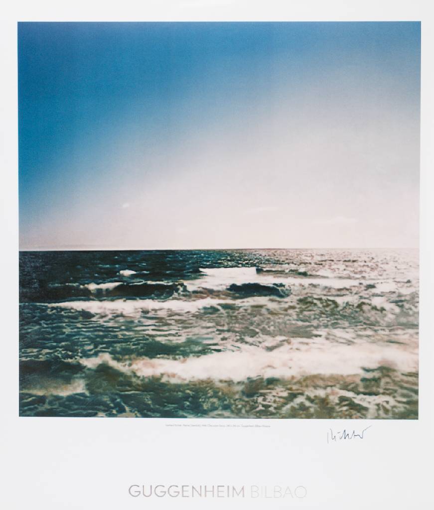 Gerhard Richter, geb. 1932, Marina Seascape,1998, Guggenheim Bilbao 2002, Farboffset, handsign., Blattgr. 70x60 cm, Bleistiftspuren/Einrollspuren