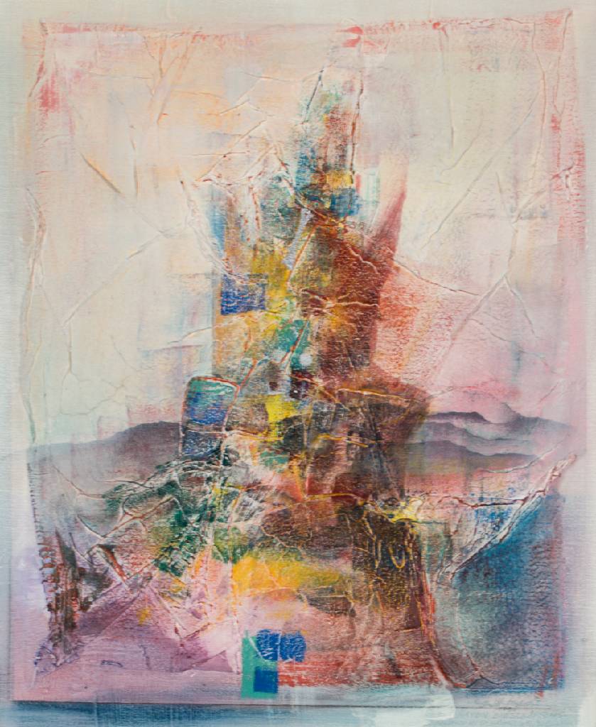 Ernst Peter Rade, geb. 1938 Heidenau/Dresden, Haydn Schöpfung, Acryl/Mischtechnik auf Lwd, sign., 60x50 cm, in gestaltetem Künstlerrahmen gefasst, ...