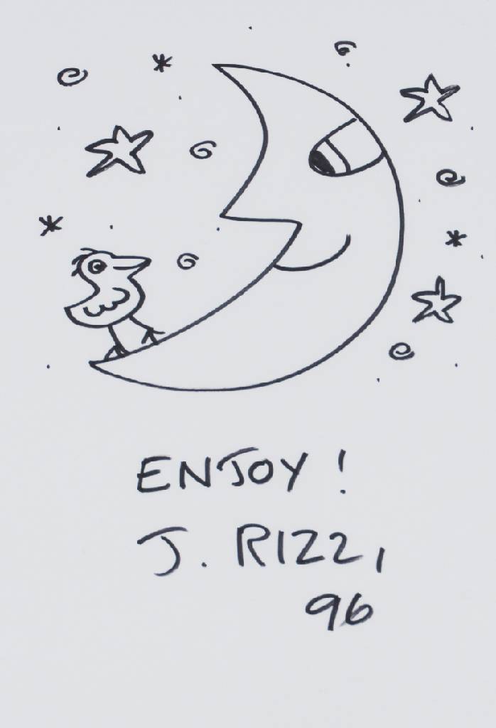 James Rizzi, 1950-2011, Enjoy, Filzstiftzeichnung, sign., dat. 1996, Blattgr.30x21 cm, unter Glas gerahmt, gesamt 45x35 cm