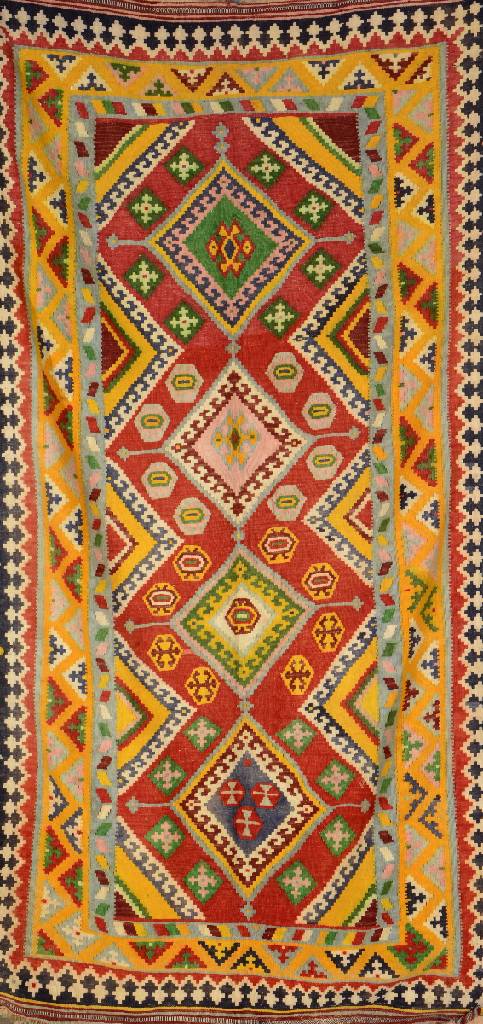 Gashgai Kelim alt, Persien, um 1930, Wolle auf Wolle, ca. 286 x 148 cm, EHZ: 3
