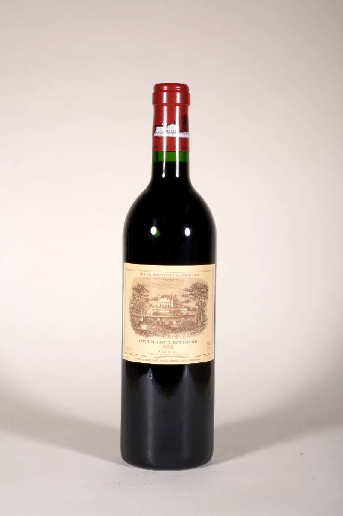 1 Flasche 1991 Chateau Lafite Rothschild, Pauillac, ca. 75 cl, 12 % Vol., Füllstand: ca. into neck, unverkostet, hervorragender Erhaltungszustand, ...
