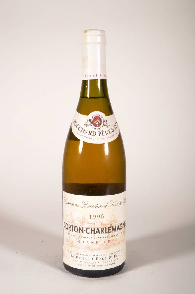 6 Flasche 1996 Domaine Bouchard Pere & Fils Carton-Charlemagne, Grand Cru, je ca. 75 cl,13.5 % Vol., Abstand zwischen Kapsel und Wein:ca. 2-2,5 cm, ...