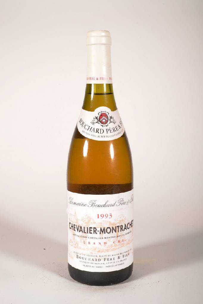 3 Flaschen 1993 Bouchard Pere & Fils Chevalier-Montrachet, Grand Cru, je ca. 75 cl, 13,5 % Vol., Abstand zwischen Kapsle und Wein: ca. 1-1,5 cm, ...