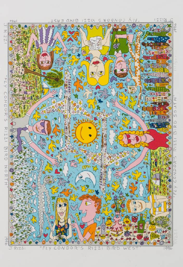 James Rizzi, 1950-2011, Fly Condor´s Rizzi Bird, Farblithografie, handsign., dat. 1996, num. 111/500, Blattgr. 31,5x42 cm