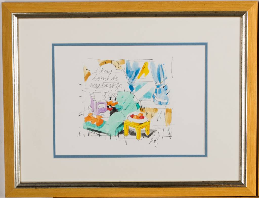 Wolfgang Loesche, geb. 1947, Konvolut aus 2 Aquarellen, je sign., Blattgr. ca. 21,5x27 cm,unter Glas gerahmt