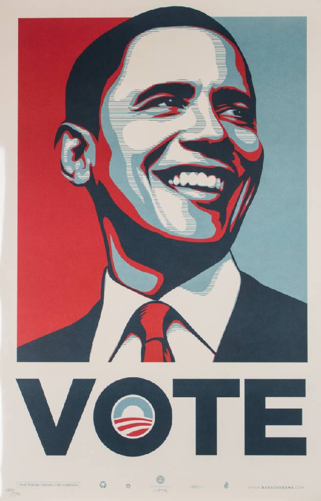 Shepard Fairey, geb. 1970, Obama Vote, 2008,Siebdruck, num. 2890/5000, Blattgr. 98x63,5 cm