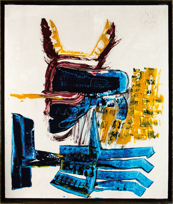 Detail a: Herbert Zangs, 1924-2003, Öl/Platte, sign., ca. 75x65 cm, Rahmen