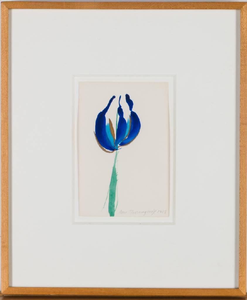 Detail a: Ann Thornycroft, geb. 1944, Aquarell/Papier, handsign., dat. 1983, ca. 15x10 cm, unter Glas gerahmt, gesamt 32x27 cm