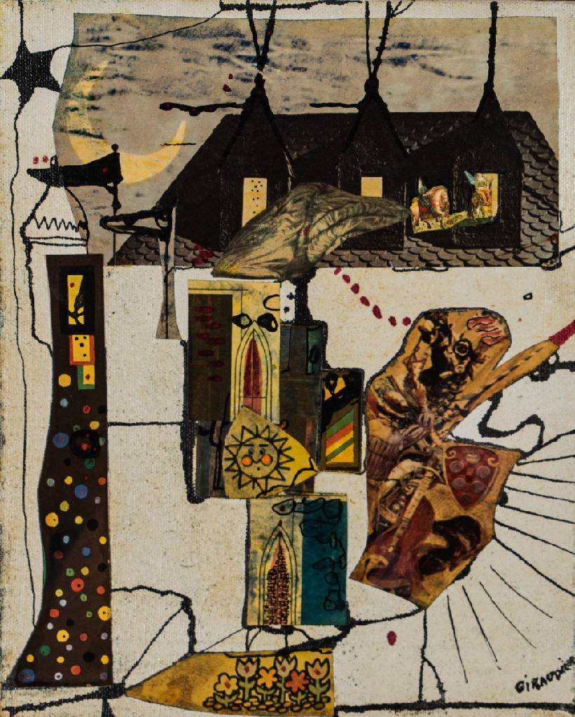 Antonio Giraudier, geb. 1926 Kuba, pflegte eine Freundschaft mit Winston Churchill, hier:Mischtechnik/Lwd, sign., ca. 26x21 cm, Rahmen