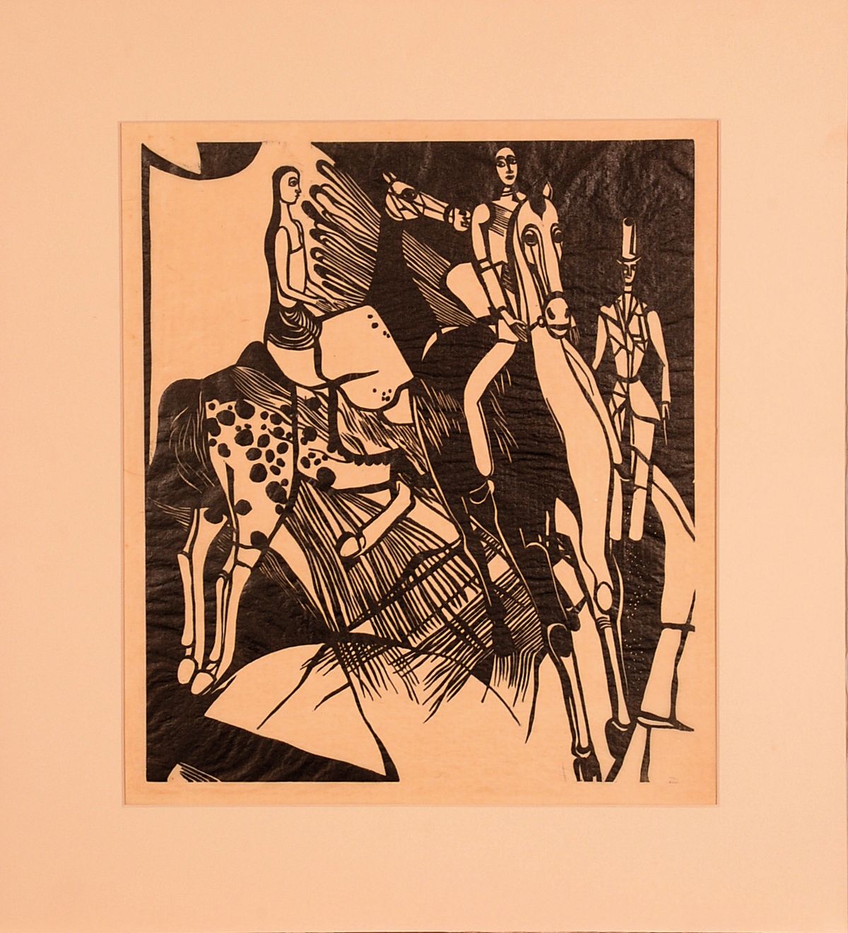 Heinrich Campendonk, 1889-1957, Holzschnitt,PP, Motiv ca. 35x31,5 cm, gesamt 51x46 cm