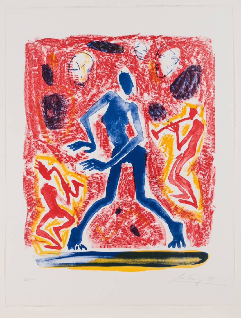 Detail a: Helge Leiberg, geb. 1954 Dresden, Konvolut aus 2 Lithografien, Cello Suite und Vodoo Child, je handsign., je num. 20/20, dat. 1997,Blattgr. 65x50 cm, ...