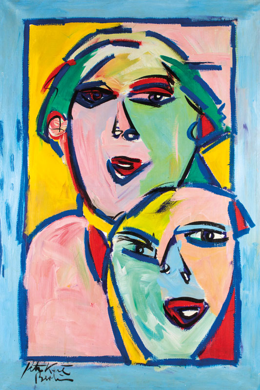 Peter Robert Keil, geb. 1942, Acryl/Lwd, sign., ca. 150x100 cm
