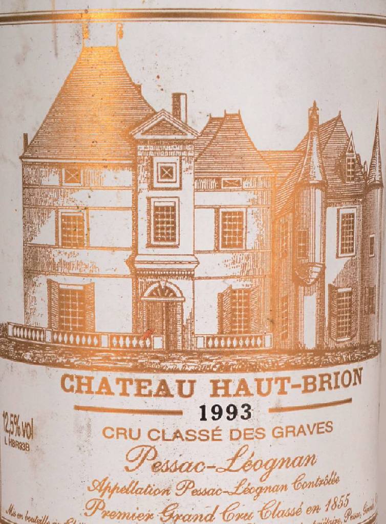 Detail c: 6 Flaschen 1993 Chateau Haut Brion, Cru Classe des Graves, je ca. 75 cl, 12,5 % Vol., Abstand zwischen Kapsel und Wein: ca. 0,5-1 cm, unverkostet, ...