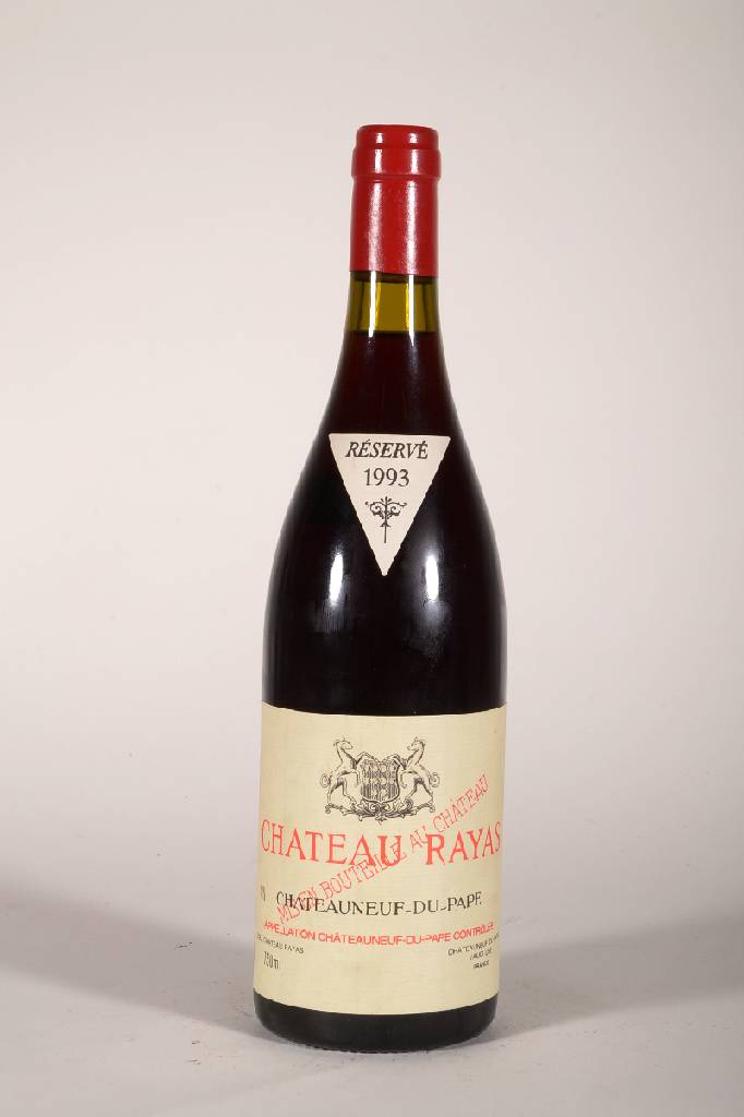 3 Flaschen 1993 Chateau Rayas, Chateauuneuf-du-Pape Reserve, je ca. 75 cl, 14 % Vol., Abstand zwischen Kapsel und Wein: ca. 1 cm, unverkostet, sehr ...