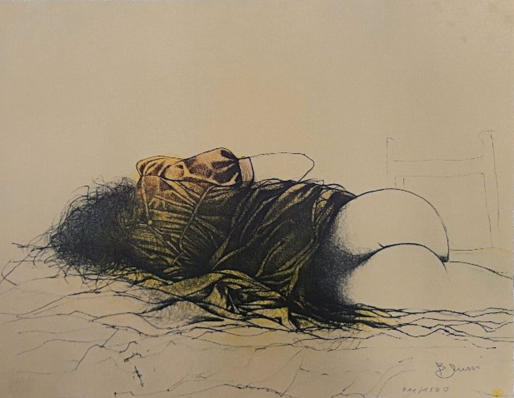 Bruno Bruni, geb. 1935 Gradara, Lithografie, sign., num. 711/1500, ca. 40x31 cm