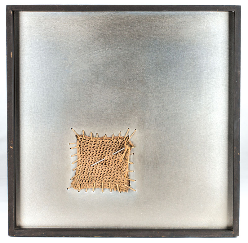 Will Brüll, geb. 1922, Schüler von Josef Beuys, Edelstahlskulptur im Rahmen, Alles im Leben kann in Ordnung gebracht werden., sign.,dat. 1973/74, ...