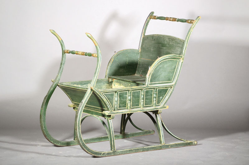 Kinderschlitten, 19.Jh., ca. 107x63x123 cm