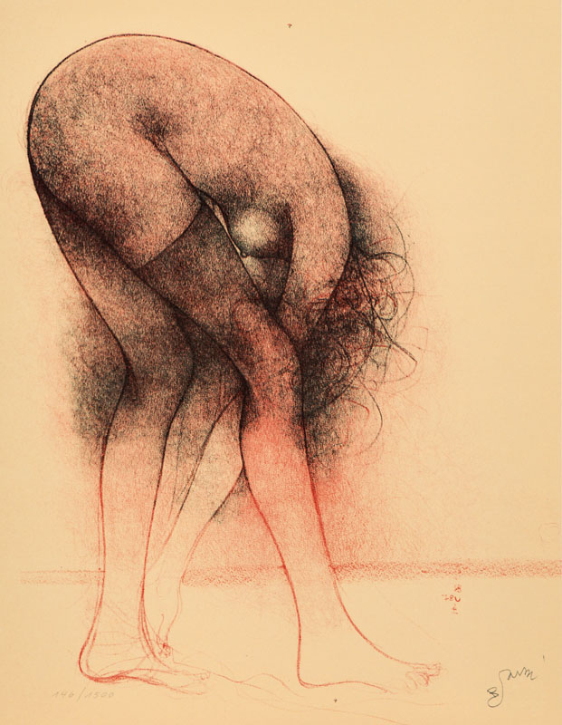 Bruno Bruni, geb. 1935, Sommer in Umbrien, Mappe mit 3 Farblithographien, je handsign., num. 146/1500