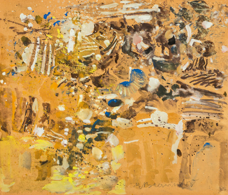 Rudi Baerwind, 1910-1982, Öl/Karton, sign., dat. 1958, ca. 47x54 cm, Rahmen